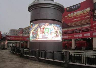China telas curvadas redondas do diodo emissor de luz de 10mm, exposição de diodo emissor de luz exterior da cor completa de brilho alto fornecedor