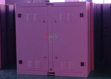 armário 8000cd/sqm da tela do diodo emissor de luz de 1R1G1B IP65 P16 com material de aço do armário fornecedor