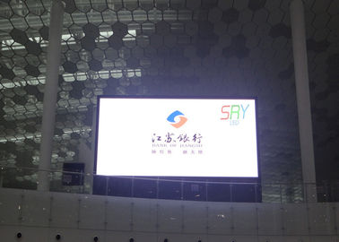 Exposição de diodo emissor de luz fixa interna de WIFI/3G P10 RGB para o aeroporto/estação, tela do diodo emissor de luz da cor completa fornecedor