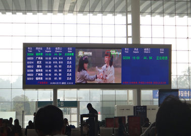 Exposição de diodo emissor de luz fixa interna de WIFI/3G P10 RGB para o aeroporto/estação, tela do diodo emissor de luz da cor completa fornecedor