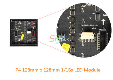 P4 módulo interno 1/16s da exposição de diodo emissor de luz de 128mm x de 128mm COM diodo emissor de luz preto fornecedor