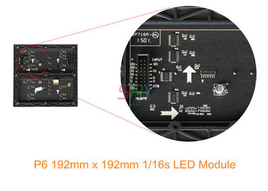 Módulo conduzido interno 192mm x 192mm da exposição da cor P6 completa 1/16 de varredura fornecedor
