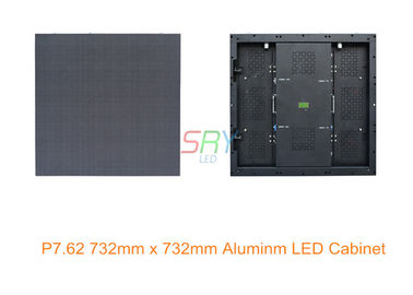 P7.62 de 732mm x de 732mm do diodo emissor de luz de exposição do armário alumínio interno da luz ultra fornecedor