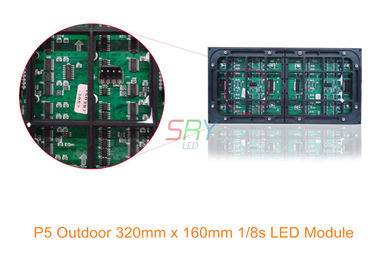 5mm varredura impermeável do módulo 1/8 do diodo emissor de luz da exposição de diodo emissor de luz da porta da cor completa de 320mm x de 160mm para fora fornecedor
