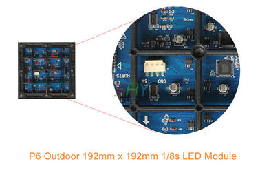 Varredura impermeável do módulo 1/8 do diodo emissor de luz do módulo exterior alto da exposição de diodo emissor de luz da definição 6mm/cor completa fornecedor