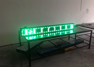 A exposição do texto do diodo emissor de luz de Trivision do brilho alto/quadros de mensagens conduzidos exteriores P10 escolhe o verde fornecedor