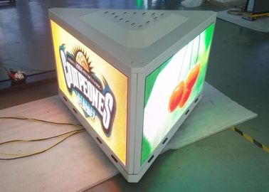 Três a propaganda exterior do telhado da parte superior do táxi dos lados P3.91 conduziu o sinal 1000mm x 500mm pelo lado fornecedor